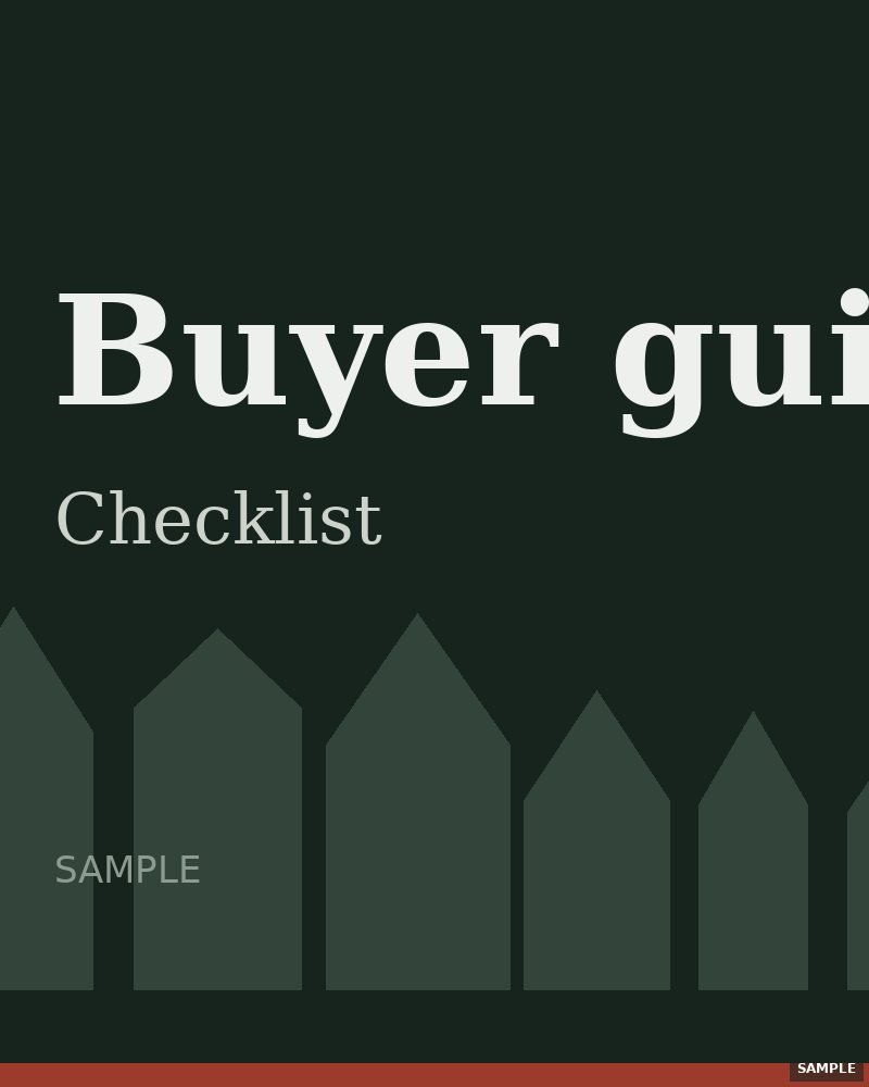 First-Time Buyer Checklist